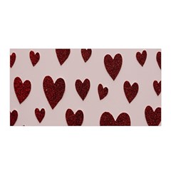 Valentine Day Heart Love Pattern Satin Wrap 35  X 70  by artworkshop