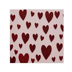 Valentine Day Heart Love Pattern Square Satin Scarf (30  X 30 ) by artworkshop