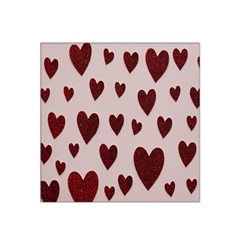 Valentine Day Heart Love Pattern Satin Bandana Scarf 22  X 22  by artworkshop