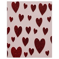 Valentine Day Heart Love Pattern Drawstring Bag (small) by artworkshop