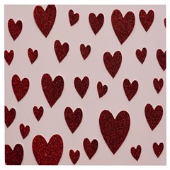 Valentine Day Heart Love Pattern Wooden Puzzle Square by artworkshop