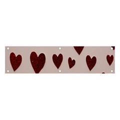 Valentine Day Heart Love Pattern Banner And Sign 4  X 1  by artworkshop