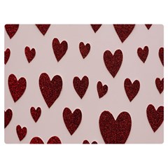 Valentine Day Heart Love Pattern Premium Plush Fleece Blanket (extra Small) by artworkshop