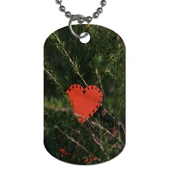 Valentine Day Heart Love Dog Tag (one Side) by artworkshop