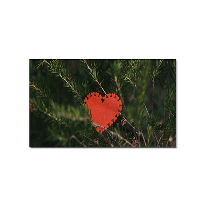 Valentine Day Heart Love Sticker (Rectangular)