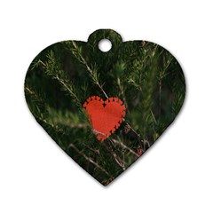 Valentine Day Heart Love Dog Tag Heart (one Side) by artworkshop