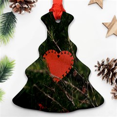 Valentine Day Heart Love Christmas Tree Ornament (two Sides) by artworkshop