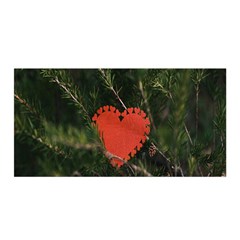 Valentine Day Heart Love Satin Wrap 35  X 70  by artworkshop