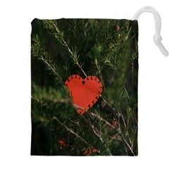 Valentine Day Heart Love Drawstring Pouch (5xl) by artworkshop