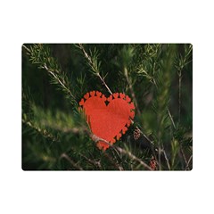 Valentine Day Heart Love One Side Premium Plush Fleece Blanket (mini) by artworkshop