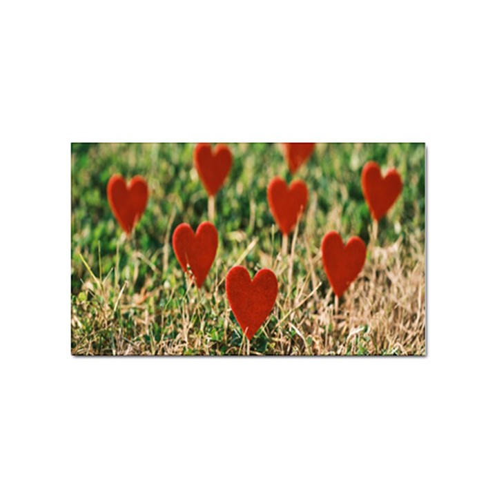 Valentine Day Heart Pattern Love Sticker (Rectangular)