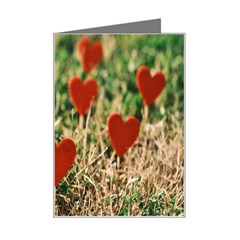 Valentine Day Heart Pattern Love Mini Greeting Card by artworkshop