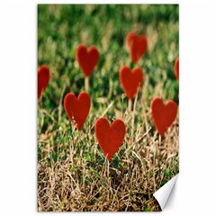 Valentine Day Heart Pattern Love Canvas 12  X 18  by artworkshop