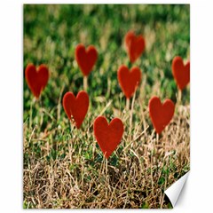 Valentine Day Heart Pattern Love Canvas 11  X 14  by artworkshop