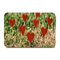 Valentine Day Heart Pattern Love Plate Mats by artworkshop