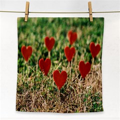 Valentine Day Heart Pattern Love Face Towel by artworkshop