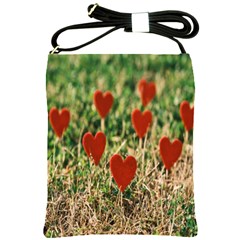 Valentine Day Heart Pattern Love Shoulder Sling Bag by artworkshop