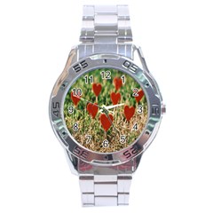 Valentine Day Heart Pattern Love Stainless Steel Analogue Watch by artworkshop