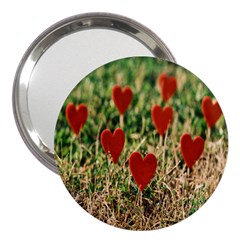 Valentine Day Heart Pattern Love 3  Handbag Mirrors