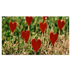 Valentine Day Heart Pattern Love Banner And Sign 7  X 4  by artworkshop