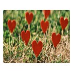 Valentine Day Heart Pattern Love One Side Premium Plush Fleece Blanket (Large) 80 x60  Blanket Front