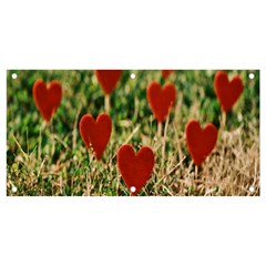 Valentine Day Heart Pattern Love Banner And Sign 4  X 2 