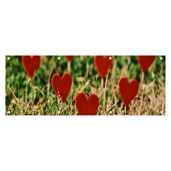 Valentine Day Heart Pattern Love Banner and Sign 8  x 3 