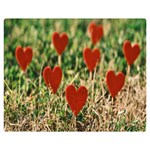 Valentine Day Heart Pattern Love One Side Premium Plush Fleece Blanket (Medium) 60 x50  Blanket Front