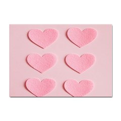 Valentine Day Heart Pattern Pink Sticker A4 (10 Pack) by artworkshop