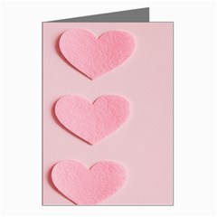 Valentine Day Heart Pattern Pink Greeting Cards (pkg Of 8) by artworkshop