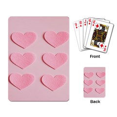 Valentine Day Heart Pattern Pink Playing Cards Single Design (rectangle) by artworkshop