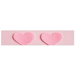 Valentine Day Heart Pattern Pink Small Premium Plush Fleece Scarf by artworkshop