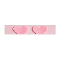 Valentine Day Heart Pattern Pink Flano Scarf (mini) by artworkshop