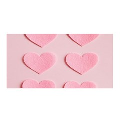 Valentine Day Heart Pattern Pink Satin Wrap 35  X 70  by artworkshop