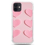 Valentine Day Heart Pattern Pink iPhone 12 mini TPU UV Print Case	 Front