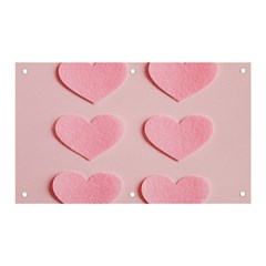 Valentine Day Heart Pattern Pink Banner And Sign 5  X 3  by artworkshop