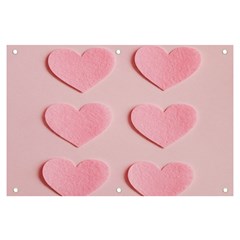 Valentine Day Heart Pattern Pink Banner And Sign 6  X 4  by artworkshop