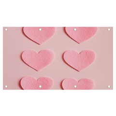 Valentine Day Heart Pattern Pink Banner And Sign 7  X 4  by artworkshop