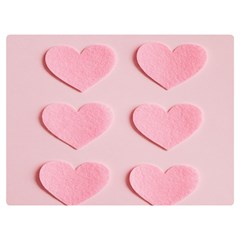 Valentine Day Heart Pattern Pink One Side Premium Plush Fleece Blanket (extra Small)