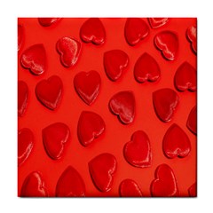 Valentine Day Heart Pattern  Tile Coaster by artworkshop