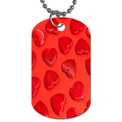 Valentine Day Heart Pattern  Dog Tag (one Side) by artworkshop