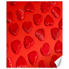 Valentine Day Heart Pattern  Canvas 8  X 10  by artworkshop