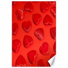 Valentine Day Heart Pattern  Canvas 24  X 36  by artworkshop