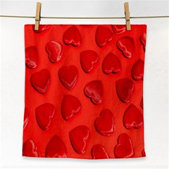 Valentine Day Heart Pattern  Face Towel by artworkshop