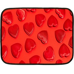 Valentine Day Heart Pattern  One Side Fleece Blanket (mini) by artworkshop