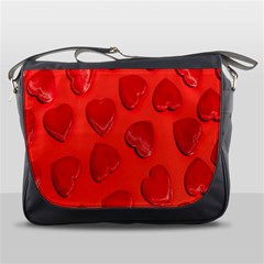 Valentine Day Heart Pattern  Messenger Bag by artworkshop