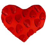 Valentine Day Heart Pattern  Large 19  Premium Heart Shape Cushions Front