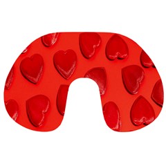 Valentine Day Heart Pattern  Travel Neck Pillow by artworkshop