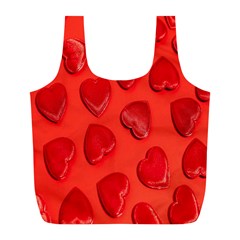 Valentine Day Heart Pattern  Full Print Recycle Bag (l) by artworkshop