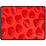 Valentine Day Heart Pattern  Fleece Blanket (Large) 80 x60  Blanket Front